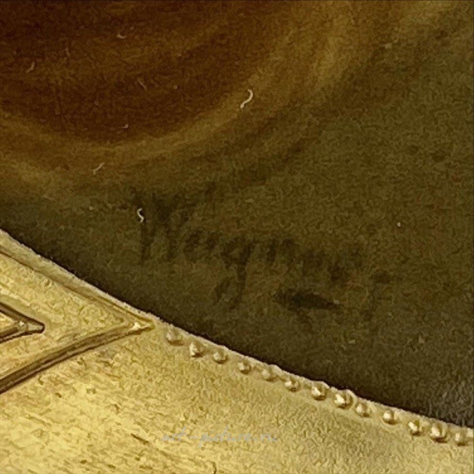 Royal Vienna , Фарфоровая тарелка с портретом от Вагнера, около 1900 года