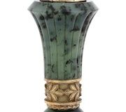 Императорская русская позолоченная серебряная и резная нефритовая печать