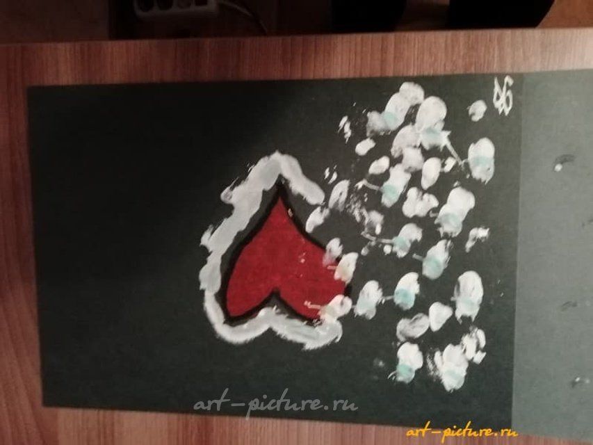 "Страдания Сердца" Масляная пастель 