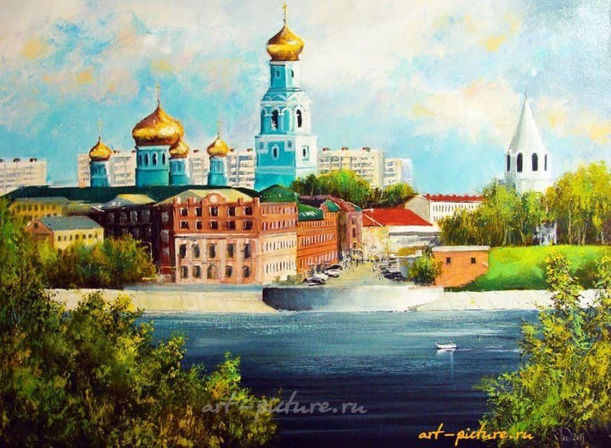 Вид на Кремль масло,холст