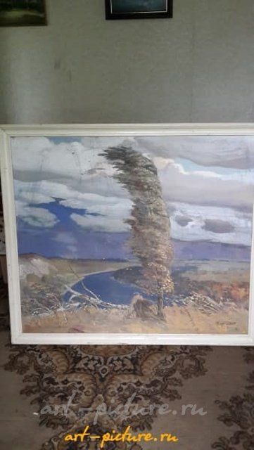 Осенние стоны тополя Гуашь, картон 