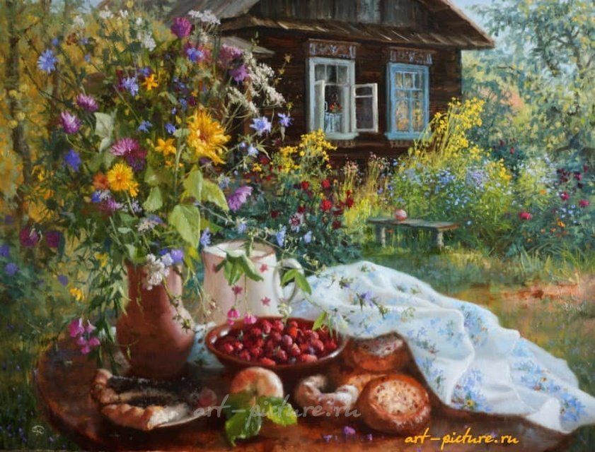 Тёплый вечер. масло. холст 