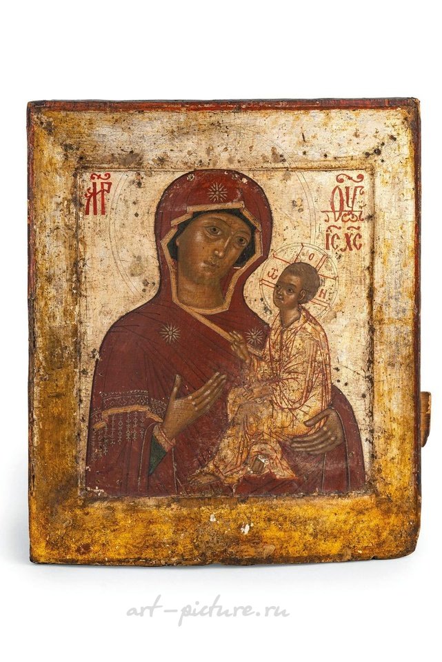 Russian silver , ICON DEPICTING THE VIRGIN OF TICHVIN, RUSSIA, 18TH CENTURY...