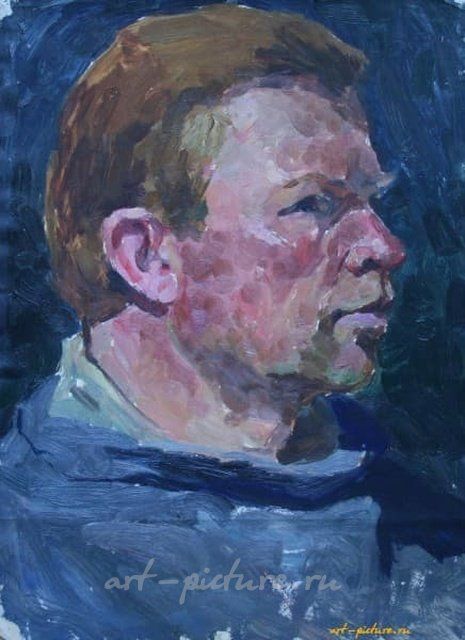 Этюд к картине "Самодеятельность". Картон, масло. 43 х 32 см