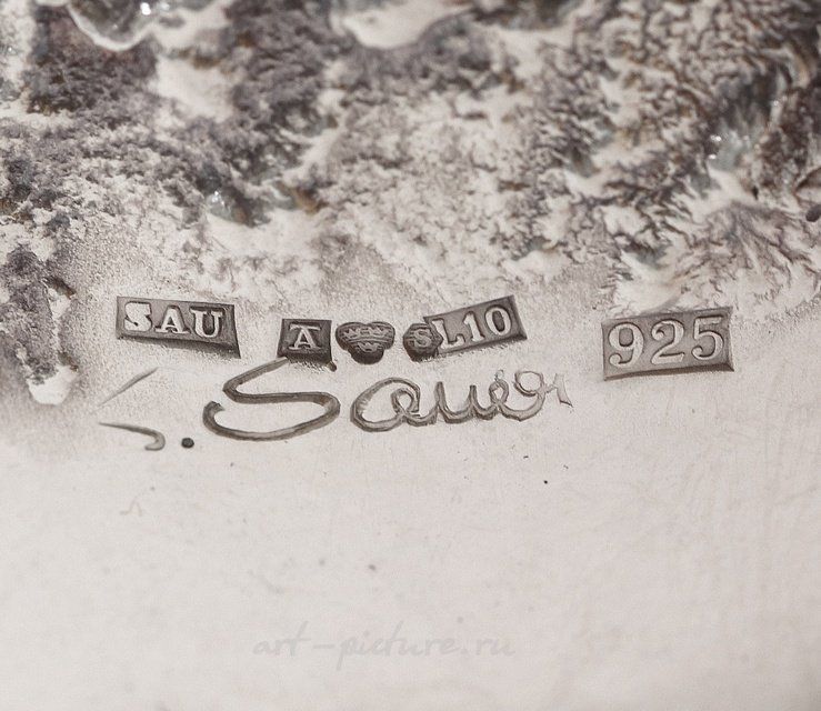 Дизайнерский серебряный бокал - неваляшка. Швеция, 1985 год Дизайнер Karlheinz Sauer​