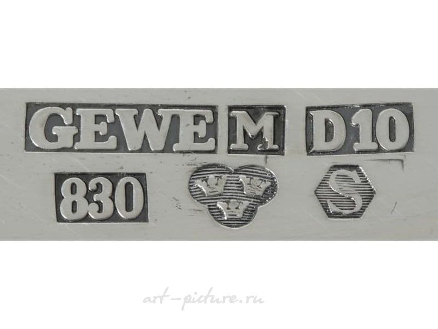 Коллекционная серебряная тарелка из лимитированной серии, Швеция, г.Мальме, мастерская GEWE SILVERVARUFABRIKEN AB, 1978 год.