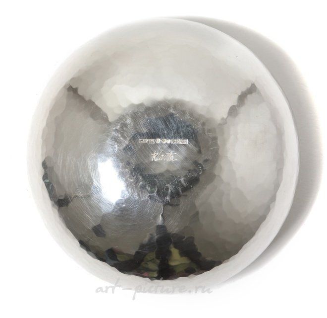 Серебряная дизайнерская ваза (миска). Швеция, 1988 год Дизайнер Roland Lantz (Роланд Ланц).