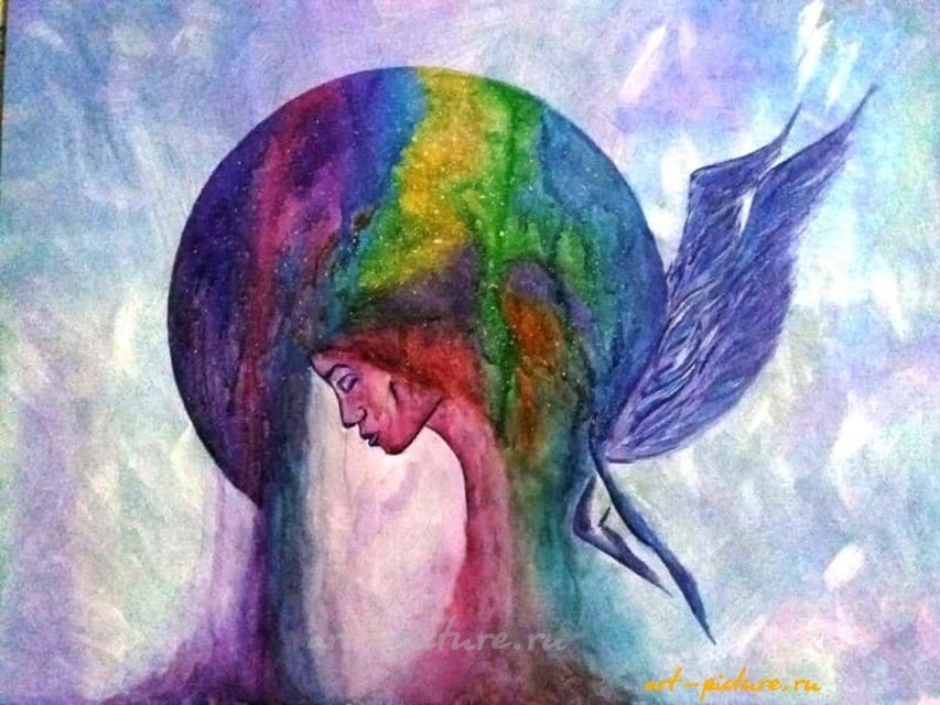 Сокровенное холст, акварель 