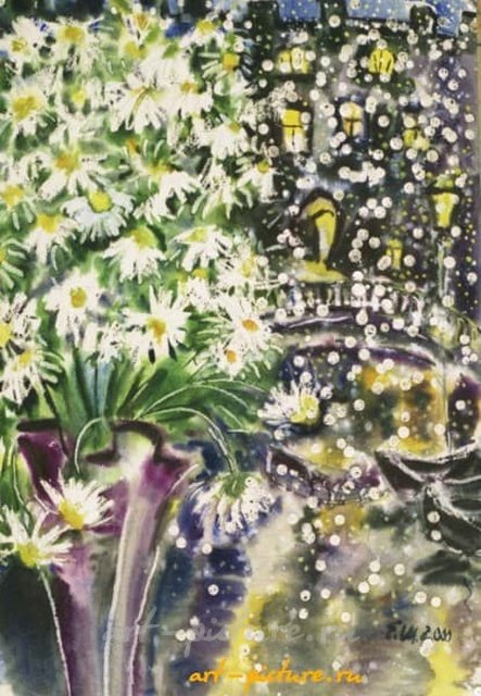 Ромашки в снегу