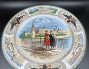 СТАРИННАЯ РУССКАЯ ФАРФОРОВАЯ ТАРЕЛКА ВЕДЖВУД Wedgwood, РУЧНАЯ РОСПИСЬ
