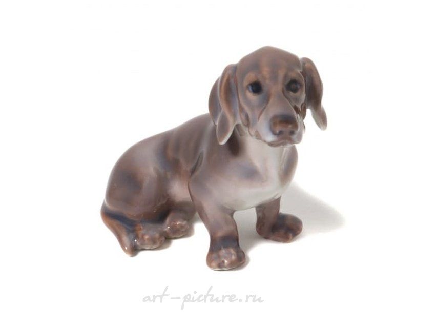 Фарфоровая фигура (статуэтка) "Такса" Dahl-Jensen