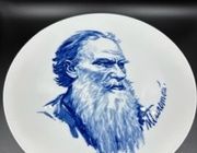 Тарелка настенная декоративная ЛЕВ ТОЛСТОЙ Мейсен Meissen  Германия