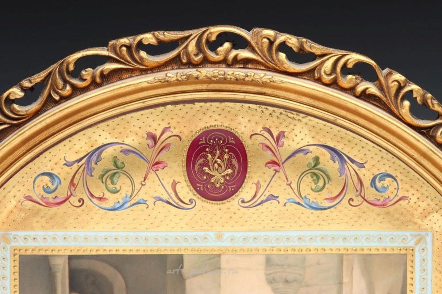 Royal Vienna , Фарфоровая плакетка "Ромео и Джульетта" с золочением и алмазами