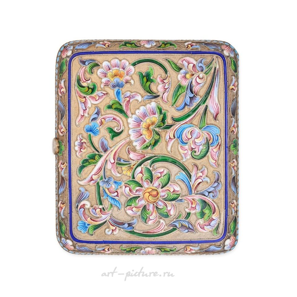 Russian silver , NO RESERVE - A FINE ANTIQUE IMPERIAL RUSSIAN SILVER ENAMEL C...