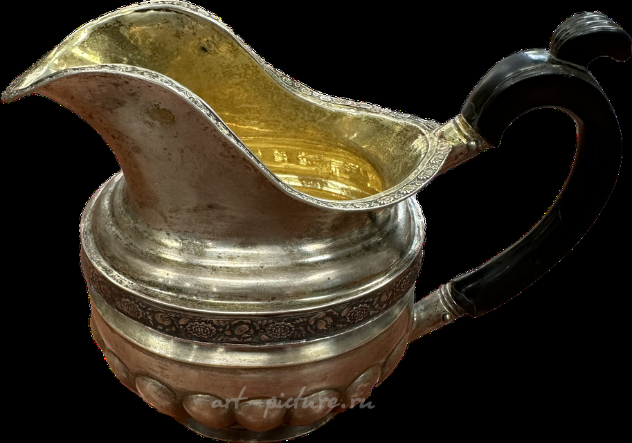 Русский серебряный молочник. Россия, 1830 год.