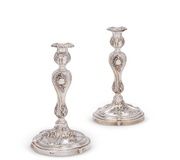Пара русских серебряных подсвечников