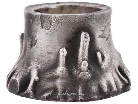 Русское серебро, Серебряная солонка в форме пня, русская 84 пробы