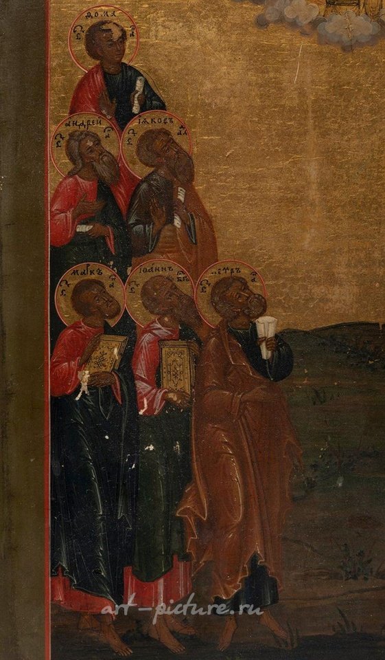 Русское серебро , Русская икона "Бог Отец и двенадцать апостолов"