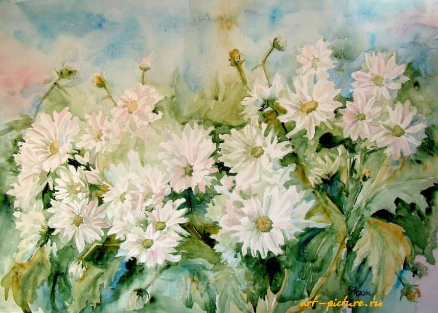 Лето Бумага, акварель 