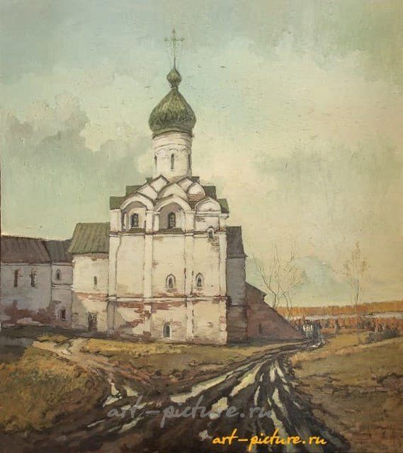 Вид на Ферапонтов монастырь масло/холст 