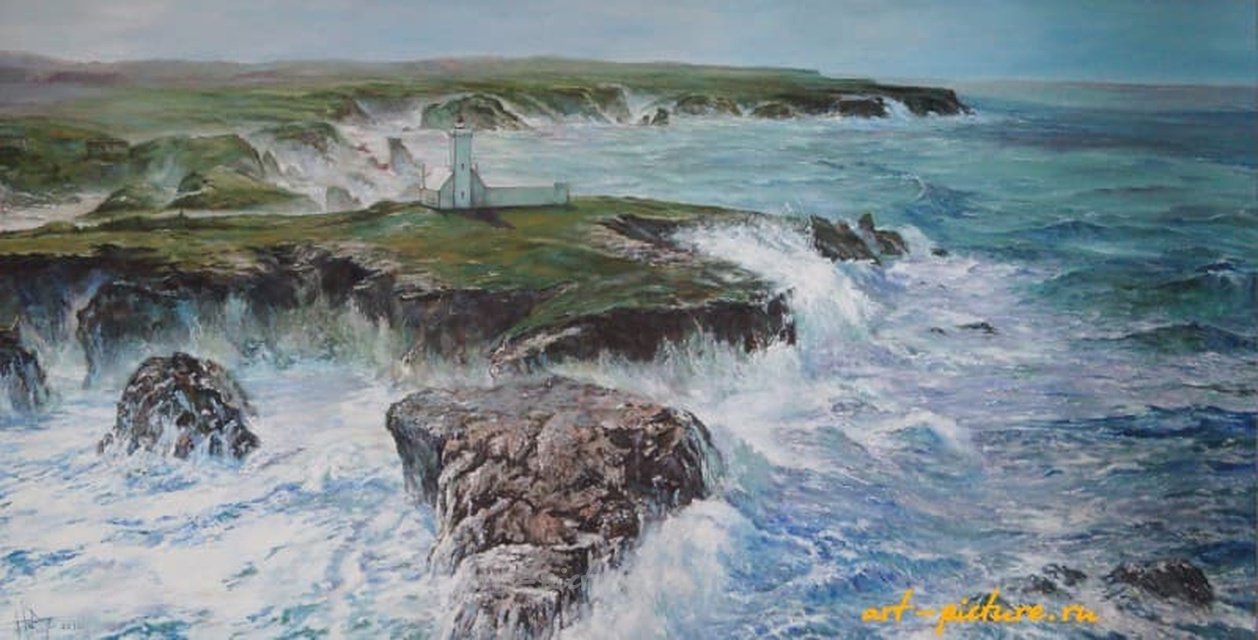 морское буйство масло, холст 