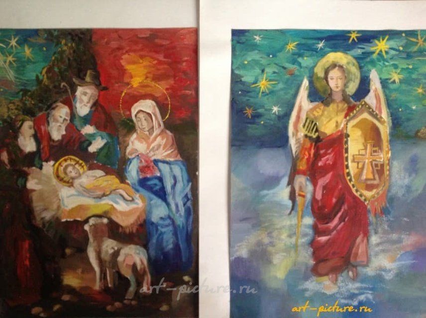 Копия иконы Гуашь 