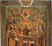 Икона с Успением Пресвятой Богородицы (Коимесис)
