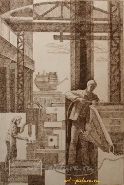 В сборочном цехе. Завод сельхозмашин (из серии)