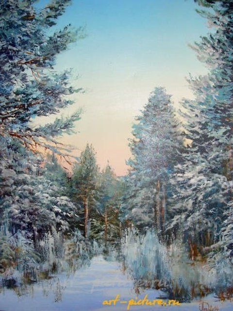 Заметённая дорога масло , холст