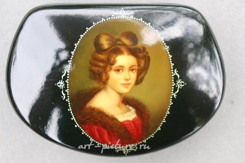 Русское серебро, Наталья Пушкина-Гончарова, русская лаковая ручная миниатюра