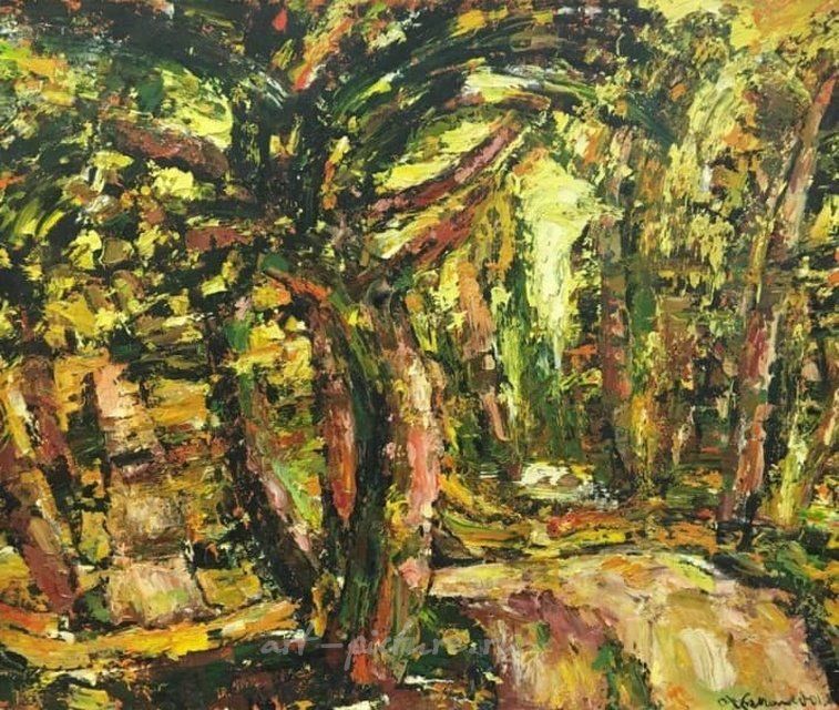 Дорога через сосны