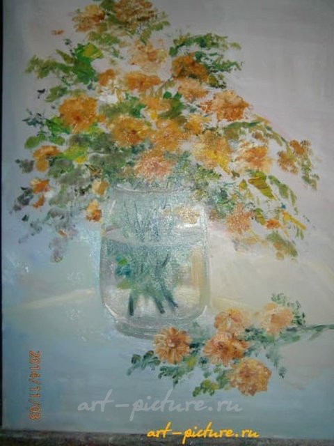 Полевые цветы. холст масло 