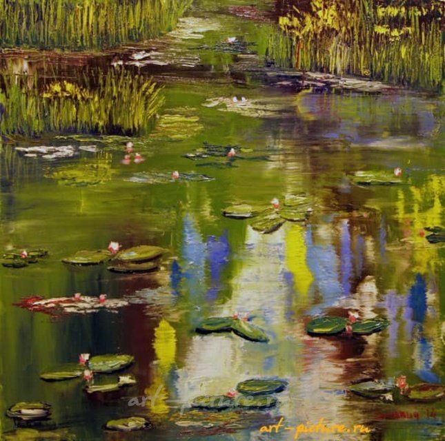Пруд холст, масло