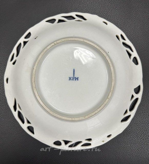 Тарелка KPM с архитектурным пейзажем Гёрлиц Кайзертруц Görlitz Kaisertrutz 1856