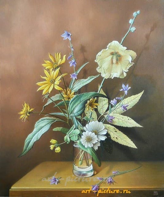 Детский букет холст, масло 