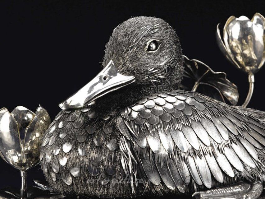 Buccellati Скульптурная композиция Утка лежащая