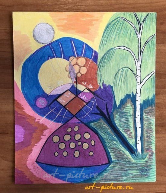 Изобилие фломастеры , оргалит 