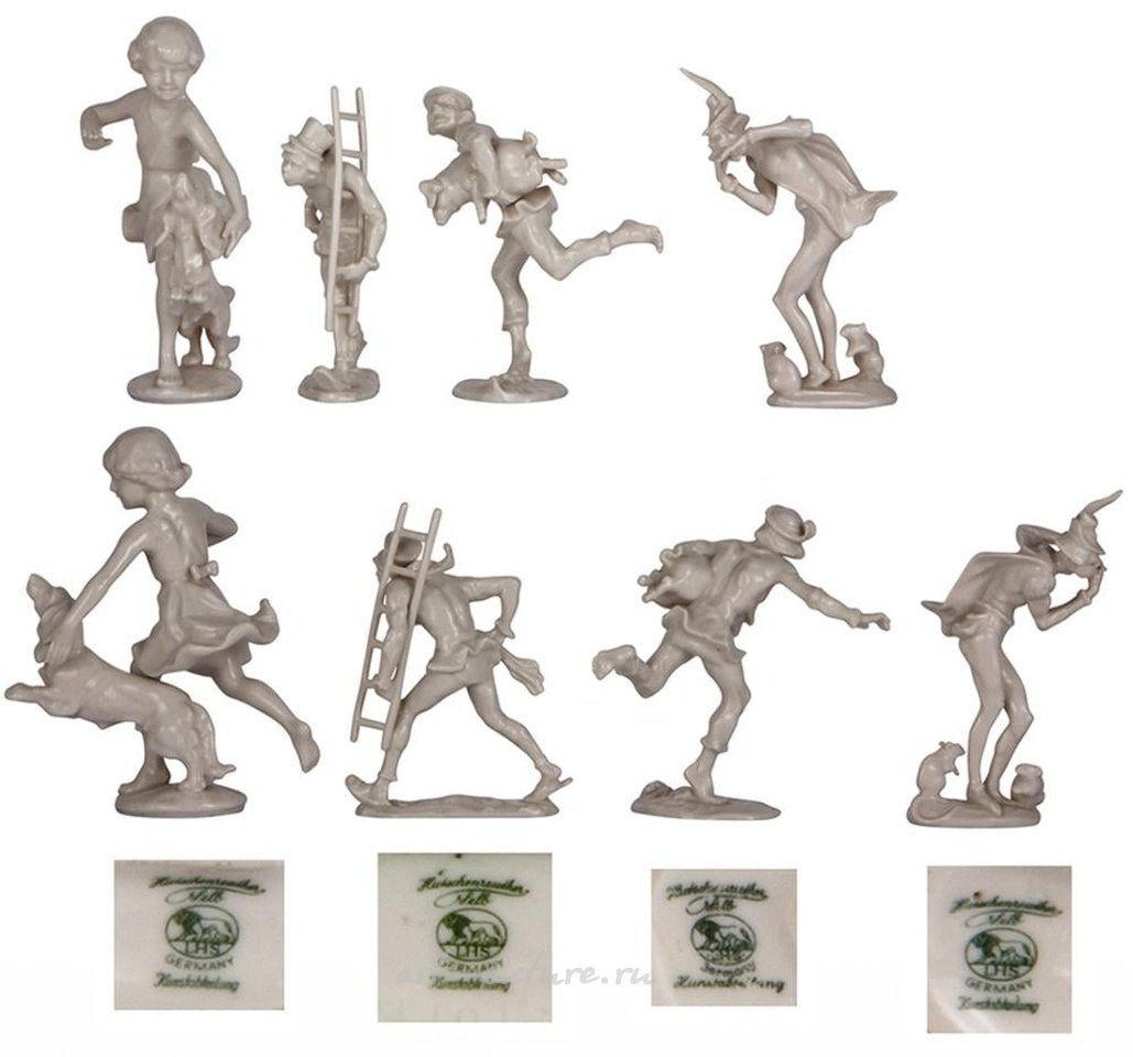 Royal Vienna , Фарфоровые статуэтки Allach в паре