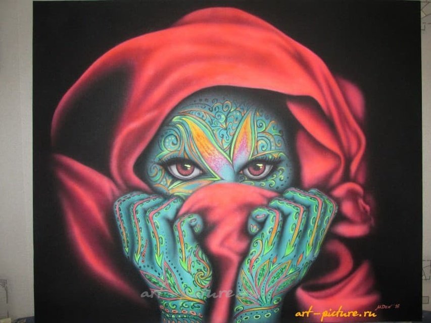 "Неземная" Аэрография + кисть