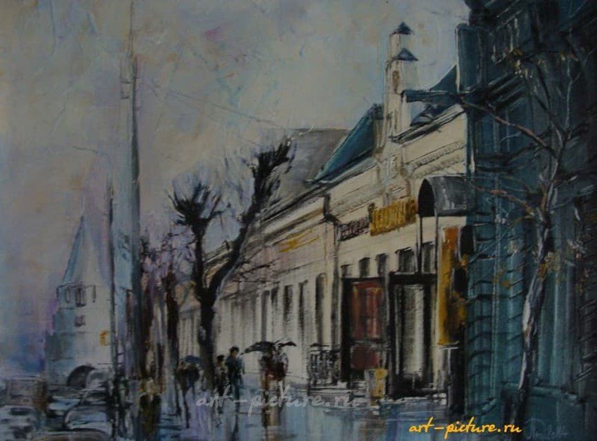 街道 苏维埃 油画，画布