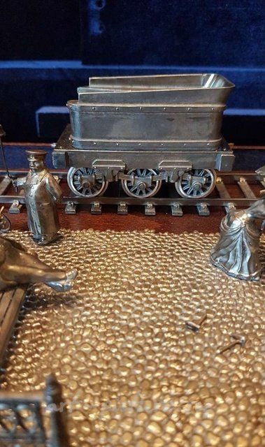 The jewelry sculptural composition "Nikolaevskaya Railway," silver
