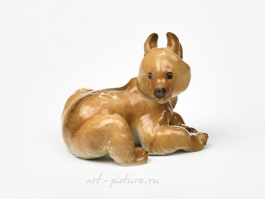 Cтатуэтка "Лежащий медведь" Allach №8 Германия