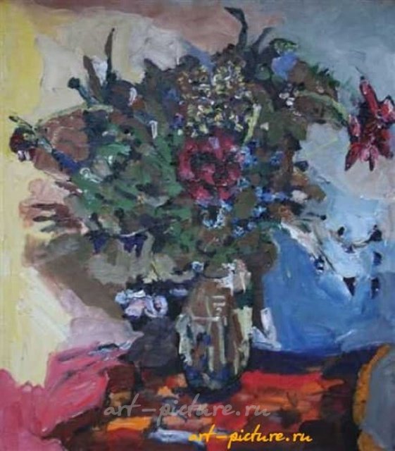 Букет с пионами. Холст, масло. 80 х 70 см