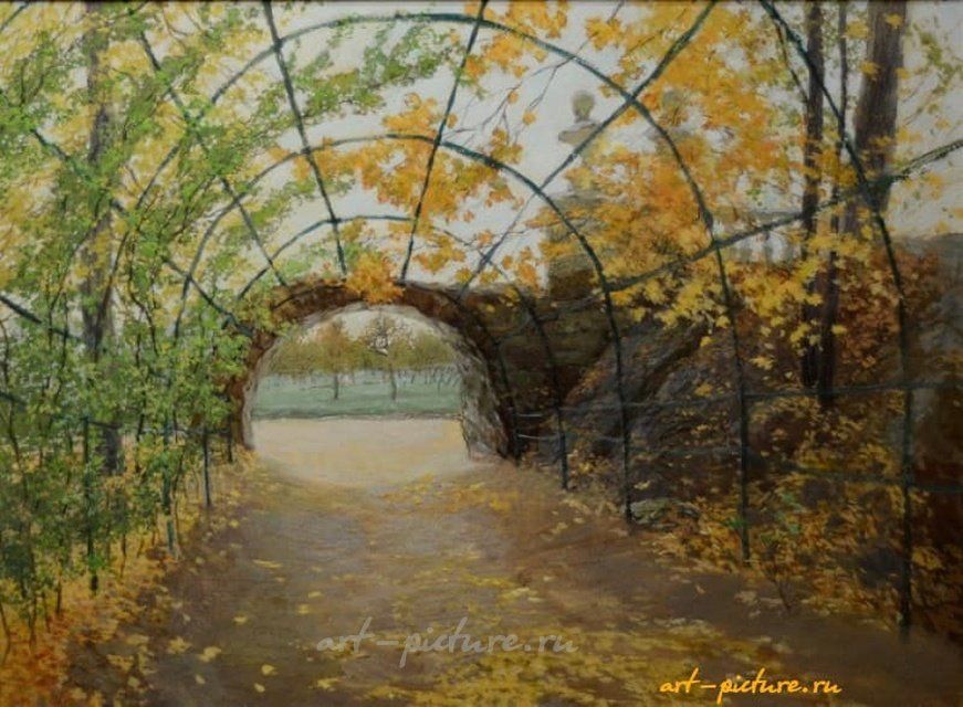 Архангельское. Москва. Бумага, гуашь,картон 