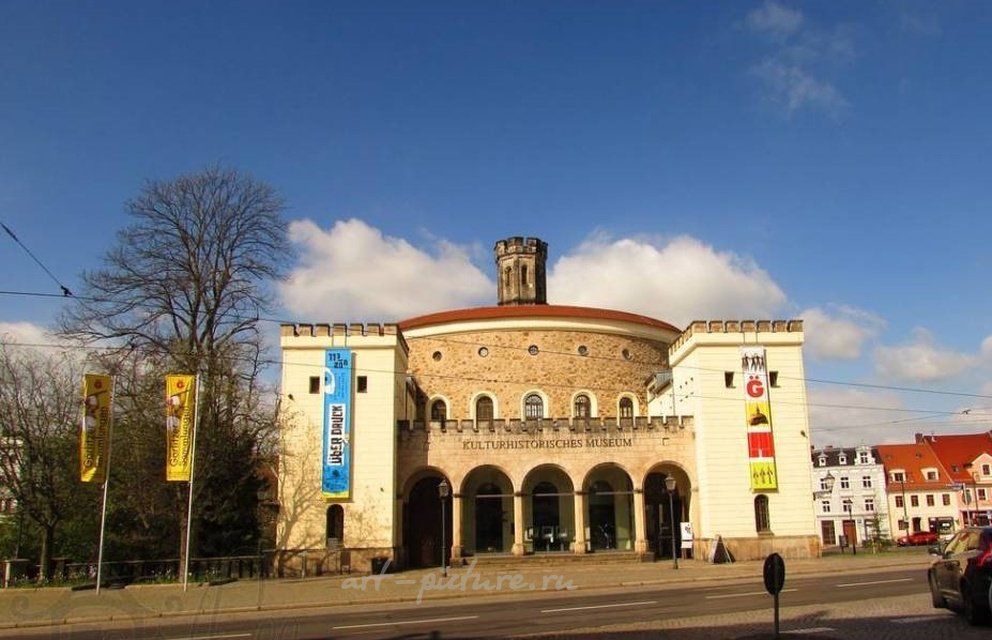 Тарелка KPM с архитектурным пейзажем Гёрлиц Кайзертруц Görlitz Kaisertrutz 1856