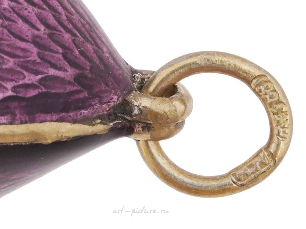 Russian silver , RUSSIAN 88 SILVER GILT AND ENAMEL EGG PENDANT