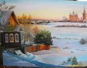 Зимний рассвет холст,масло 