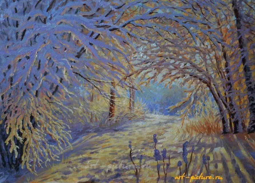 Зимнее утро холст. масло 