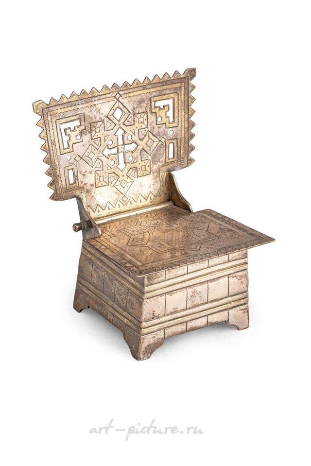 Русское серебро , Серебряная солонка-трон, Санкт-Петербург, 1896-1899, ювелир К. Верлин