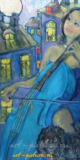 Голубая виолончель Холст , масло 